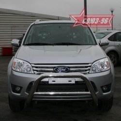 18 269 р. Защита переднего бампера Souz-96 (d76) Ford Escape 2 (2008-2012)  с доставкой в г. Нижний Новгород. Увеличить фотографию 2