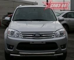 Защита переднего бампера одинарная Souz-96 (d60/60) Ford Escape 2 (2008-2012)