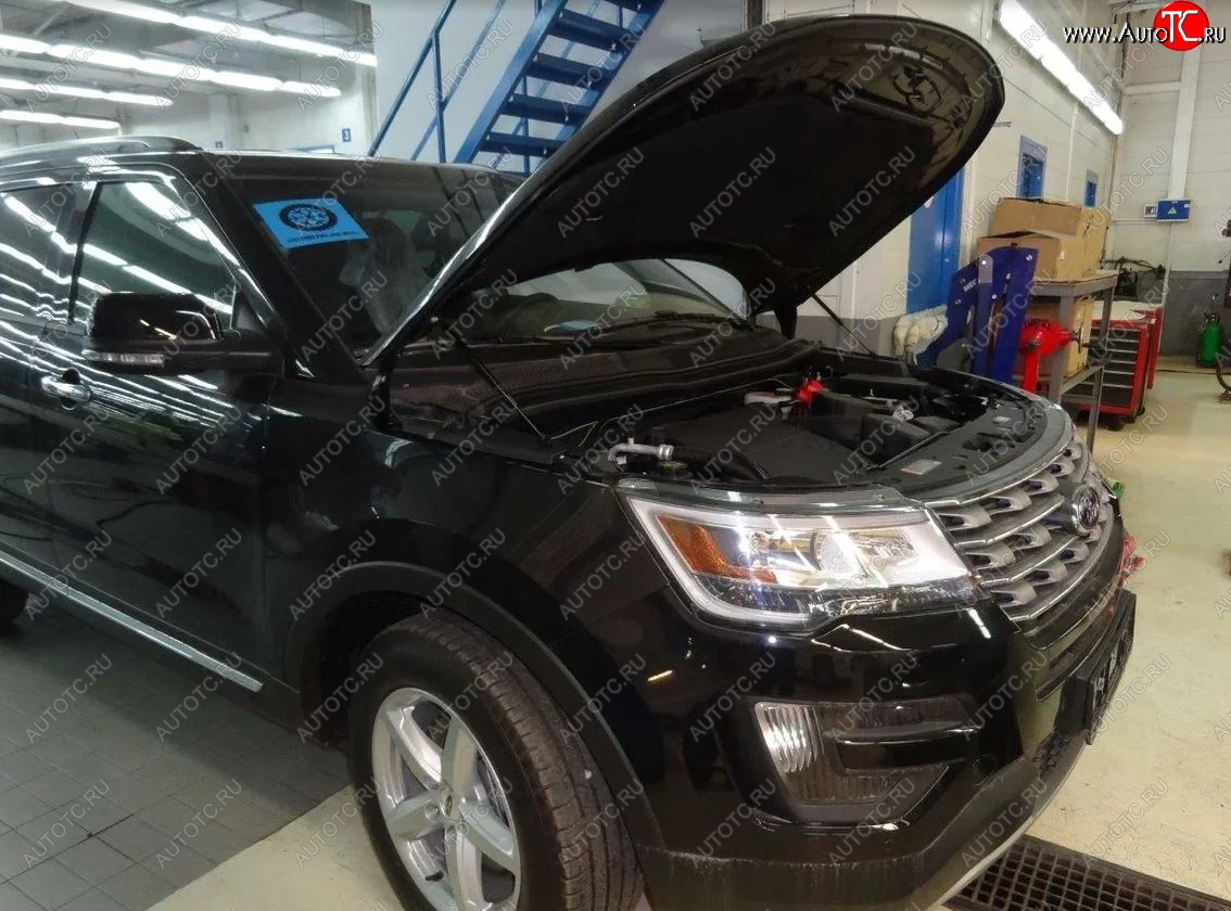 2 049 р. Упоры капота Russtal Ford Explorer U502 дорестайлинг (2010-2016)  с доставкой в г. Нижний Новгород