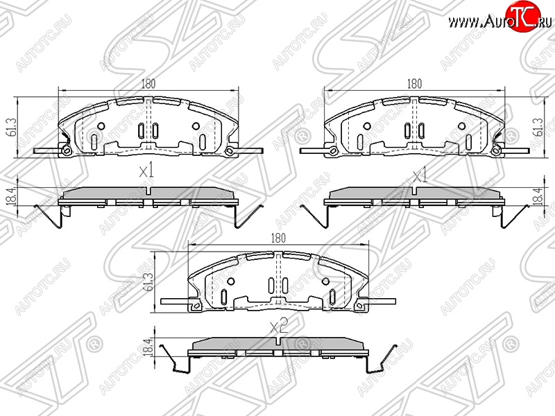 1 649 р. Колодки тормозные SAT (передние)  Ford Explorer  U502 (2010-2016) дорестайлинг  с доставкой в г. Нижний Новгород