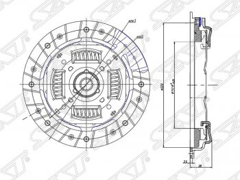 4 599 р. Комплект сцепления (1,25-1,4, 1.6) SAT  Ford Fiesta  5 (2001-2008), Ford Fusion  1 (2002-2012), Mazda 2/Demio  DY (2002-2007)  с доставкой в г. Нижний Новгород. Увеличить фотографию 1