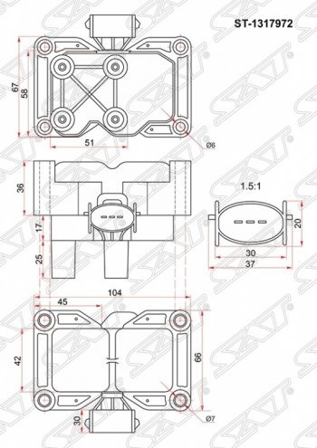 Катушка зажигания SAT (модуль) Ford Mondeo Mk3,B4Y дорестайлинг, седан (2000-2003)