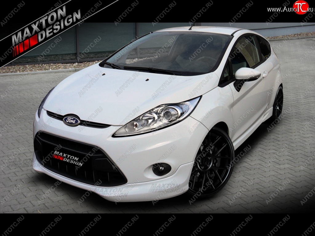 21 149 р. Накладка на передний бампер Maxton Ford Fiesta 6 хэтчбэк 3 дв. дорестайлинг (2008-2013)  с доставкой в г. Нижний Новгород