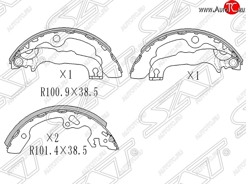 1 589 р. Колодки тормозные SAT (задние) Ford Focus 1 седан дорестайлинг (1998-2002)  с доставкой в г. Нижний Новгород