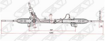 14 999 р. Рулевая рейка SAT (с ГУР) Ford Focus 3 универсал дорестайлинг (2010-2015)  с доставкой в г. Нижний Новгород. Увеличить фотографию 1