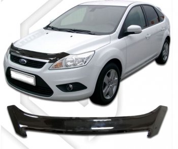 Дефлектор капота CA-Plastiс Ford Focus 2 хэтчбэк 3 дв. рестайлинг (2007-2011)