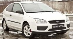 1 199 р. Зимняя заглушка решетки переднего бампера РА Ford Focus 2 универсал дорестайлинг (2004-2008)  с доставкой в г. Нижний Новгород. Увеличить фотографию 4