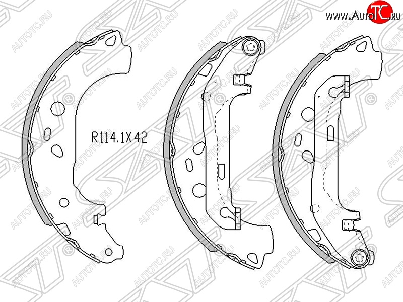 1 989 р. Колодки тормозные SAT (задние)  Ford Focus  2 (2004-2008), Mazda 3/Axela  BK (2003-2009)  с доставкой в г. Нижний Новгород