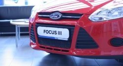 1 839 р. Сетка на бампер Novline Ford Focus 3 хэтчбэк дорестайлинг (2010-2015)  с доставкой в г. Нижний Новгород. Увеличить фотографию 3