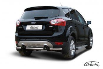 6 389 р. Защита заднего бампера Arbori (нержавейка, 1 труба d57 mm). Ford Kuga 1 (2008-2013)  с доставкой в г. Нижний Новгород. Увеличить фотографию 2