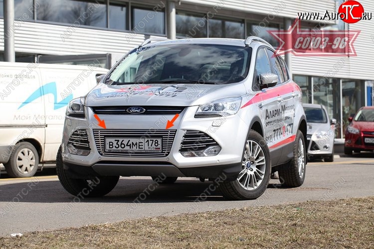 6 209 р. Декоративный элемент воздухозаборника Souz-96 (d10) Ford Kuga 2 дорестайлинг (2013-2016)  с доставкой в г. Нижний Новгород