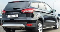 11 999 р. Одинарная защита заднего бампера из трубы диаметром 63 мм SLITKOFF Ford Kuga 2 дорестайлинг (2013-2016)  с доставкой в г. Нижний Новгород. Увеличить фотографию 4