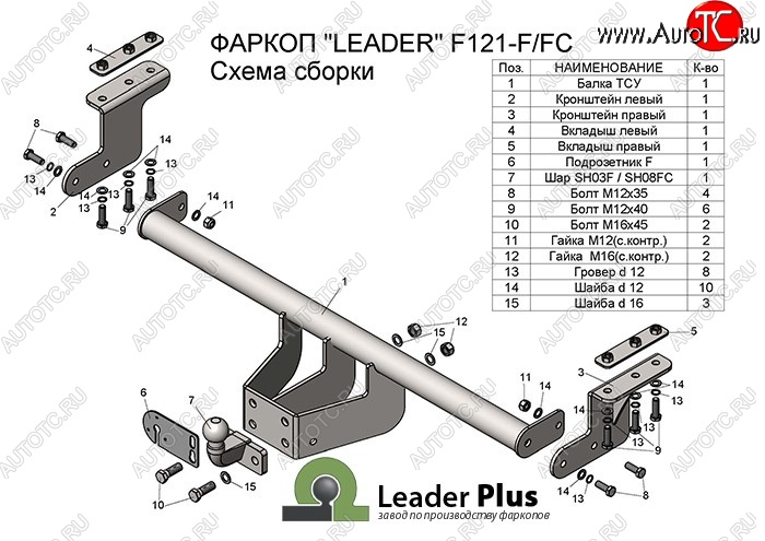 7 599 р. Фаркоп Лидер Плюс  Ford Ranger ( DoubleCab,  RapCab) (2011-2021) дорестайлинг, дорестайлинг, рестайлинг, рестайлинг  с доставкой в г. Нижний Новгород