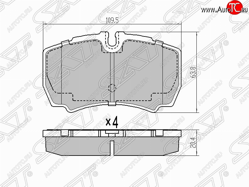 1 359 р. Колодки тормозные задние SAT  Ford Transit (2006-2014) цельнометаллический фургон  с доставкой в г. Нижний Новгород