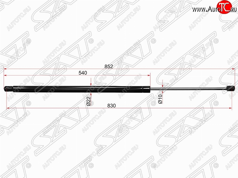 799 р. Газовый упор крышки багажника SAT (LH=RH, для холодных климатических зон) Ford Transit цельнометаллический фургон дорестайлинг (2000-2006)  с доставкой в г. Нижний Новгород