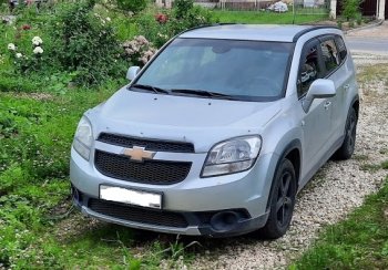 2 699 р. Дефлектор капота CA-Plastiс exclusive  Chevrolet Orlando (2011-2018) (Шелкография серебро)  с доставкой в г. Нижний Новгород. Увеличить фотографию 2