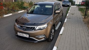 2 399 р. Дефлектор капота CA-Plastiс  Geely Atlas  NL3 (2016-2022) (Серия Art черная)  с доставкой в г. Нижний Новгород. Увеличить фотографию 4