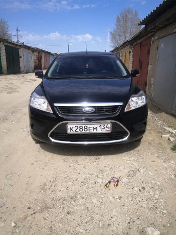 2 199 р. Вставка в центральную часть бампера SAT (с молдингом) Ford Focus 2 универсал рестайлинг (2007-2011)  с доставкой в г. Нижний Новгород. Увеличить фотографию 2