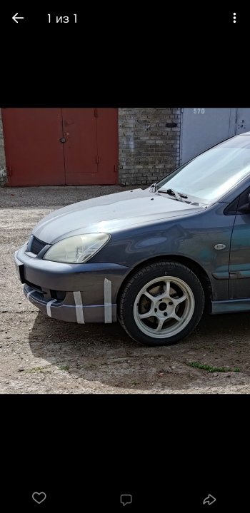 5 749 р. Накладка переднего бампера Sport 2.0 Mitsubishi Lancer 9 2-ой рестайлинг универсал (2005-2009) (Неокрашенная)  с доставкой в г. Нижний Новгород. Увеличить фотографию 2