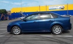 4 199 р. Пороги накладки FT Ford Focus 2 седан рестайлинг (2007-2011) (Неокрашенные)  с доставкой в г. Нижний Новгород. Увеличить фотографию 4