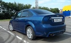 4 199 р. Пороги накладки FT Ford Focus 2 седан рестайлинг (2007-2011) (Неокрашенные)  с доставкой в г. Нижний Новгород. Увеличить фотографию 3