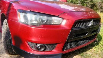 579 р. Реснички на фары Style Mitsubishi Lancer 10 седан рестайлинг (2011-2017) (Неокрашенные)  с доставкой в г. Нижний Новгород. Увеличить фотографию 5