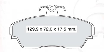 629 р. Колодка переднего дискового тормоза DAFMI INTELLI ГАЗ 3110 Волга (1997-2005)  с доставкой в г. Нижний Новгород. Увеличить фотографию 3