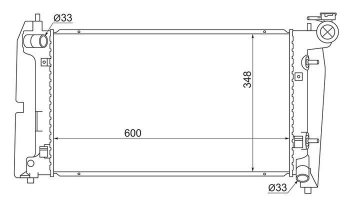 4 299 р. Радиатор двигателя SAT (трубчатый) Toyota Allex E12# рестайлинг (2002-2004)  с доставкой в г. Нижний Новгород. Увеличить фотографию 1