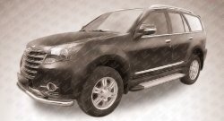 13 349 р. Алюминиевые пороги Slitkoff Optima Silver Great Wall Hover H3  рестайлинг (2014-2016)  с доставкой в г. Нижний Новгород. Увеличить фотографию 2