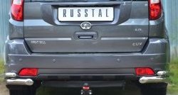 Защита заднего бампера (2 трубы Ø63 и 42 мм уголки, нержавейка) Russtal Great Wall Hover H3  дорестайлинг (2010-2014)