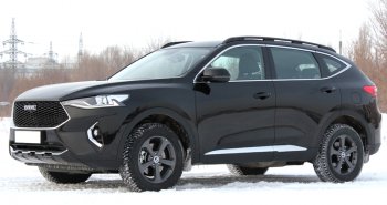 10 749 р. Рейлинги крыши АПС  Haval F7 (2018-2024)  дорестайлинг,  рестайлинг (Серебристые, без поперечин)  с доставкой в г. Нижний Новгород. Увеличить фотографию 2