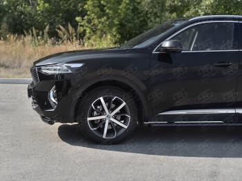 Защита переднего бампера (Ø63 мм, окрашенная) SLITKOFF Haval F7x  дорестайлинг (2019-2022) ()