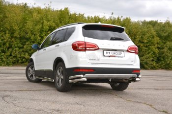 25 999 р. Защита порогов из трубы Ø63 Petroil Tuning Haval H6 (2013-2020) (Нержавеющая полированная сталь)  с доставкой в г. Нижний Новгород. Увеличить фотографию 2