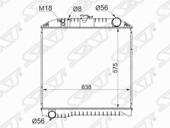 Радиатор двигателя SAT (пластинчатый, МКПП)  500, Ranger  5