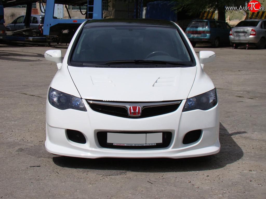 18 999 р. Передний бампер INGS Extreem Honda Civic FD седан дорестайлинг (2005-2008) (Неокрашенный)  с доставкой в г. Нижний Новгород