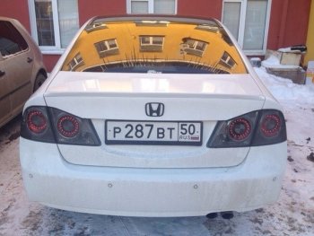 3 399 р. Лип спойлер АВТОКРАТ Honda Civic FD седан дорестайлинг (2005-2008) (Неокрашенный)  с доставкой в г. Нижний Новгород. Увеличить фотографию 2