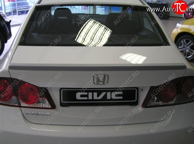 4 149 р. Лип спойлер CT Honda Civic FD седан дорестайлинг (2005-2008) (Неокрашенный)  с доставкой в г. Нижний Новгород