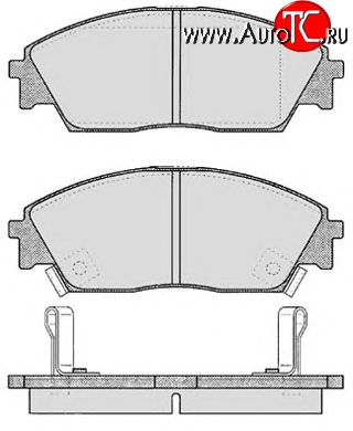 6 699 р. Передние тормозные колодки Tokico RN266M Honda Civic FD седан дорестайлинг (2005-2008)  с доставкой в г. Нижний Новгород