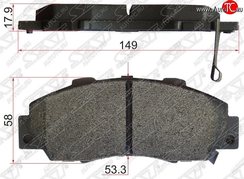 1 199 р. Колодки тормозные передние SAT Honda Civic EJ,EK,EM седан дорестайлинг (1995-1998)  с доставкой в г. Нижний Новгород