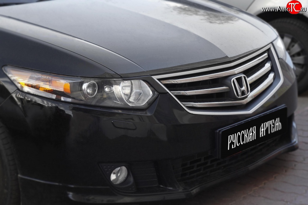 499 р. Реснички на фары RA  Honda Accord  CU (2008-2011) седан дорестайлинг (Неокрашенные)  с доставкой в г. Нижний Новгород