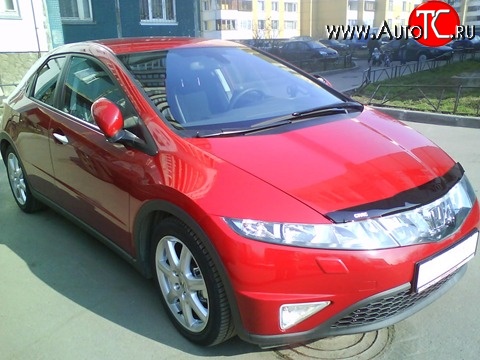 2 069 р. Дефлектор капота NovLine Honda Civic FK,FN хэтчбэк 5 дв. дорестайлинг (2005-2008)  с доставкой в г. Нижний Новгород