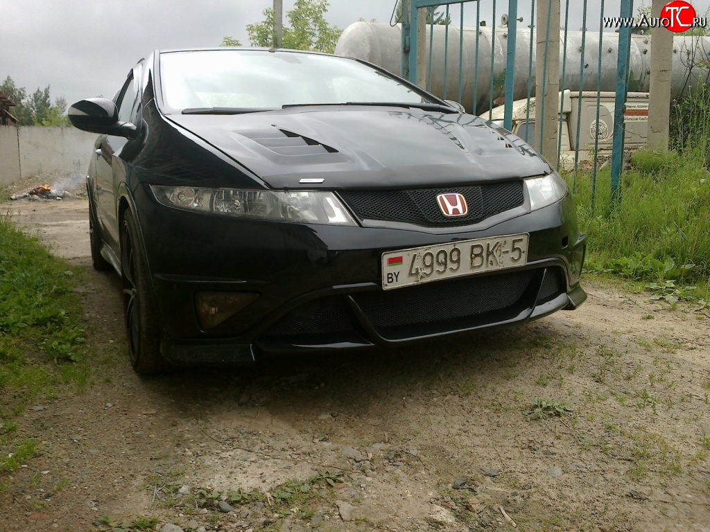 12 899 р. Пластиковый капот Sport Honda Civic FK,FN хэтчбэк 5 дв. дорестайлинг (2005-2008)  с доставкой в г. Нижний Новгород