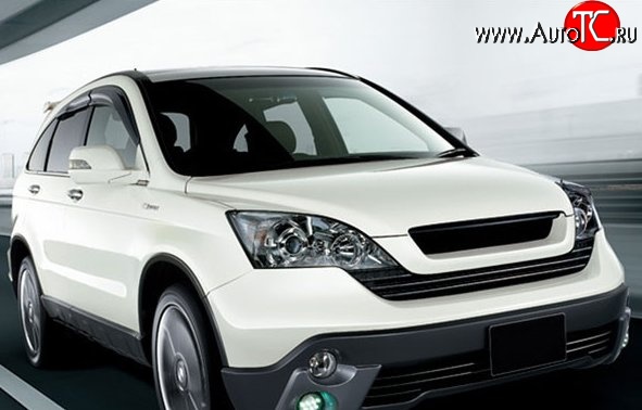 2 399 р. Решётка радиатора M-VRS Honda CR-V RE1,RE2,RE3,RE4,RE5,RE7 дорестайлинг (2007-2010) (Неокрашенная)  с доставкой в г. Нижний Новгород