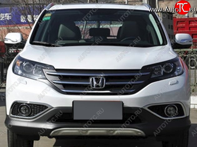 9 749 р. Накладка на передний бампер CT Honda CR-V RM1,RM3,RM4 дорестайлинг (2012-2015) (Неокрашенная)  с доставкой в г. Нижний Новгород