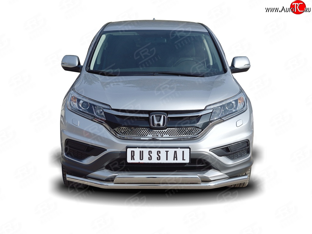 2 899 р. Решётка радиатора (рестайлинг) Russtal Honda CR-V RM1,RM3,RM4 дорестайлинг (2012-2015) (Неокрашенная)  с доставкой в г. Нижний Новгород