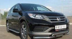 22 799 р. Защита переднего бампера (2 трубыØ63 и 42 мм, нержавейка) SLITKOFF  Honda CR-V  RM1,RM3,RM4 (2012-2015) дорестайлинг  с доставкой в г. Нижний Новгород. Увеличить фотографию 4