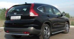 11 699 р. Одинарная защита заднего бампера из трубы диаметром 63 мм SLITKOFF  Honda CR-V  RM1,RM3,RM4 (2012-2015) дорестайлинг  с доставкой в г. Нижний Новгород. Увеличить фотографию 4