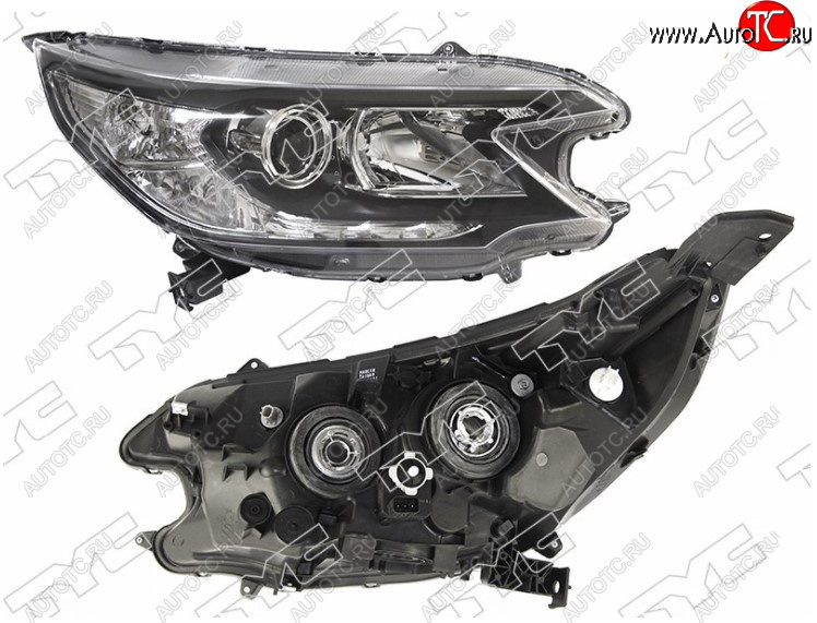 6 999 р. Правая фара передняя TYC Honda CR-V RM1,RM3,RM4 дорестайлинг (2012-2015) (Галоген, с электрокорректором)  с доставкой в г. Нижний Новгород