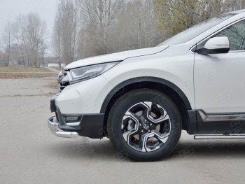 14 699 р. Защита переднего бампера (2 трубыØ63 и 75х42 мм, нержавейка) Russtal Honda CR-V RW,RT дорестайлинг (2016-2020)  с доставкой в г. Нижний Новгород. Увеличить фотографию 4