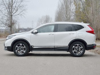 20 749 р. Широкая защита порогов с листом SLITKOFF Honda CR-V RW,RT дорестайлинг (2016-2020)  с доставкой в г. Нижний Новгород. Увеличить фотографию 2